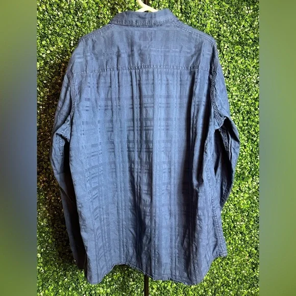 Rock & Republic Men’s XXL Blue Long Sleeve Button-Up Shirt - Picture 5 of 6